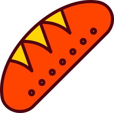 Ekmek Vektörü Simgesi Tasarımı