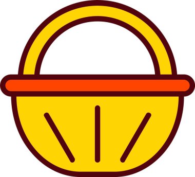 Food Basket Vector Icon Design