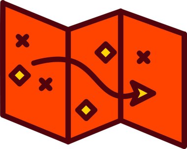 Treasure Map Vector Icon Design