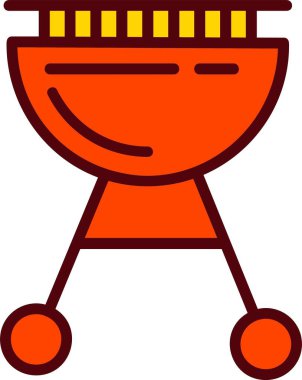 BBQ Grill Vector Icon Design