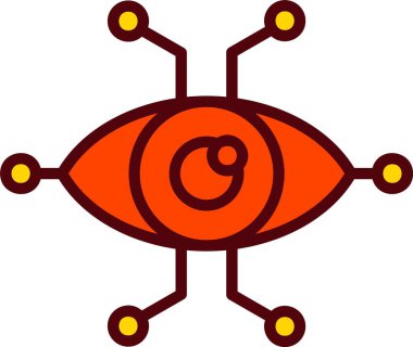 Cyber Eye Vector Icon Design