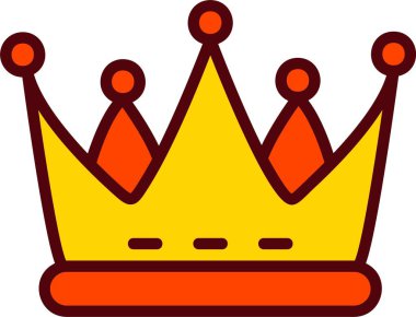 Taç vektör simgesi tasarım