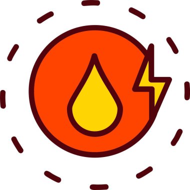 Hidroelektrik Güç Vektörü Simgesi Tasarımı