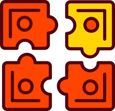 Bulmaca Vektörü Simgesi Tasarımı