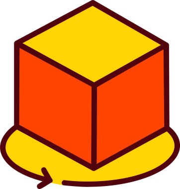 3d Cube Vector Icon Design