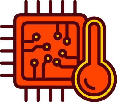 İşlemci Geçici Vektör Simgesi Tasarımı