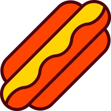 Hot Dog Vector Icon Design