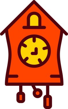 Cuckoo Clock Vector Icon Design