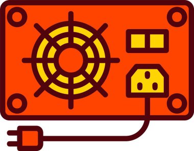 Güç Arzı Vektörü Simgesi Tasarımı