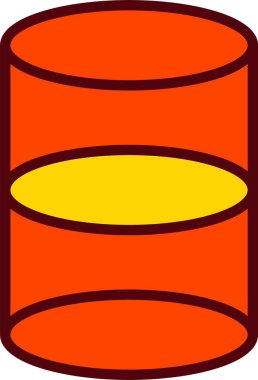 Silindir Vektör Simgesi Tasarımı