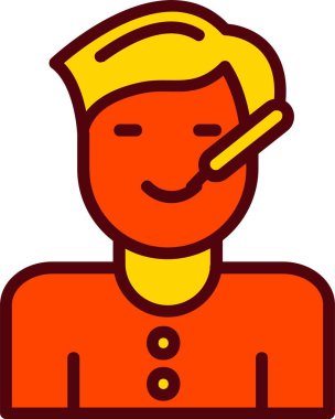 Sick Boy Vector Icon Design