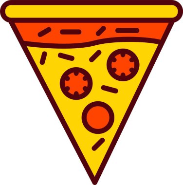 Pizza Vektörü Simgesi Tasarımı