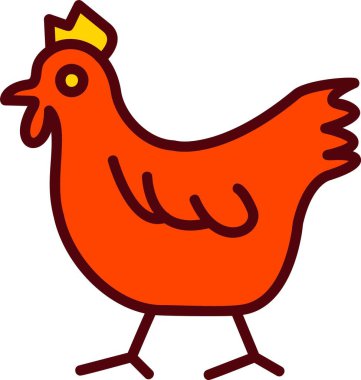 Kümes hayvanları Vektörü Simgesi Tasarımı