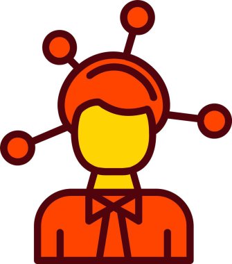 Düşünen Vektör Vektör Simgesi Tasarımı