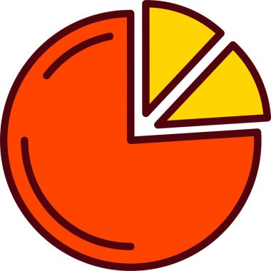 Pie Chart Vector Icon Design