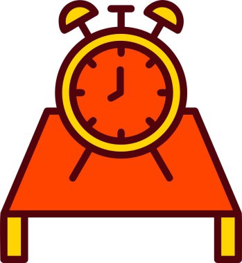 Masa Saati Vektör Simgesi Tasarımı
