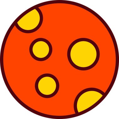 Ay Yüzey Vektör Simgesi Tasarımı