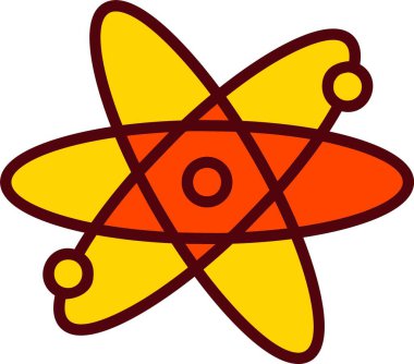 Nükleer Güç Sembol Vektör Simgesi Tasarımı