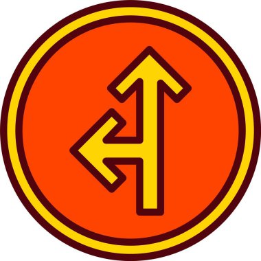 Üst Sol Ok Vektör Simgesi Tasarımı