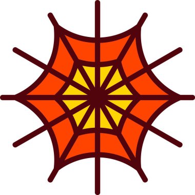 Örümcek Web Vektör Simgesi Tasarımı