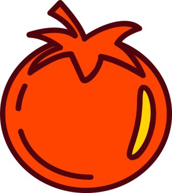 Domates Vektörü Simgesi Tasarımı