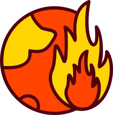 İklim Değişikliği Vektör Simgesi Tasarımı