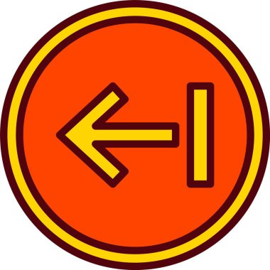 Sol ok vektör simgesi tasarım