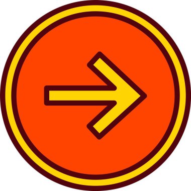 Sağ ok vektör simgesi tasarım