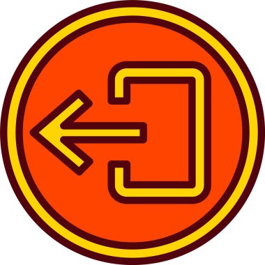 Çıkış Oku Vektör Simgesi Tasarımı