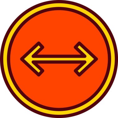 Sol Sağ Ok Vektör Simgesi Tasarımı