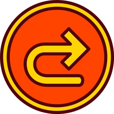 Sağa Okla Vektör Simgesi Tasarımı