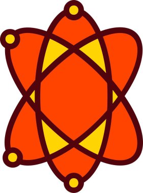 Atom Enerjisi Vektör Simgesi Tasarımı