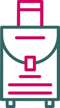 Seyahat Torbası Vektör Simgesi Tasarımı