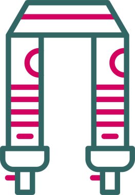 Kamera Kayışı Vektör Simgesi Tasarımı