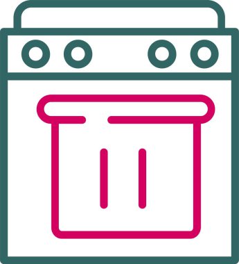 Gas Stove Vector Icon Design
