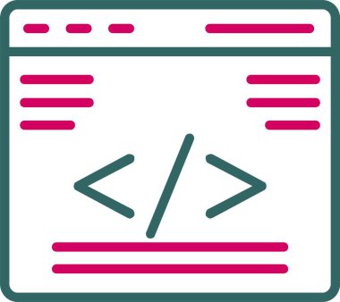 Web Programlama Vektör Simgesi Tasarımı