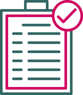 Tamamlanmış Görev Vektörü Simgesi Tasarımı