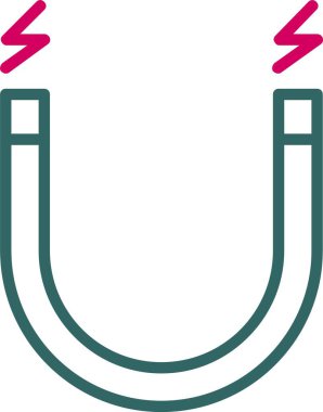 Mıknatıs vektör simgesi tasarım