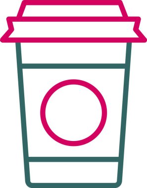 Plastik Kupa Vektör Simgesi Tasarımı