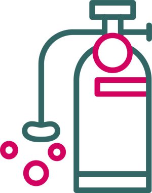 Oxygen Cylinder Vector Icon Design