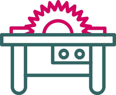 Table Saw Vector Icon Design