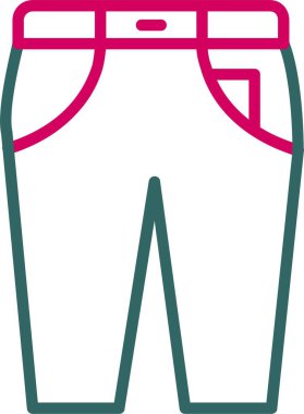 Pantolon Vektörü Simgesi Tasarımı
