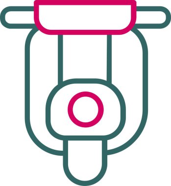 Motosiklet Vektörü Simgesi Tasarımı