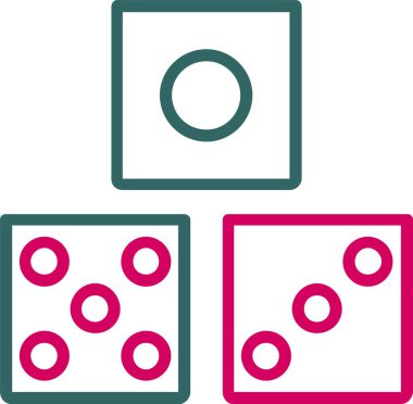 Dices Vector Icon Design