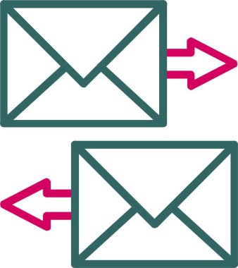 Exchange Mails Vector Icon Design