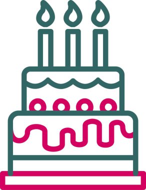 Birthday Cake Vector Icon Design