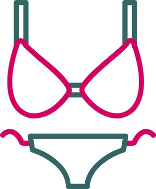 Bikini Vektör Simgesi Tasarımı