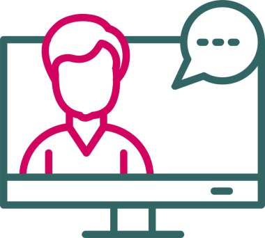 Video Konferans Vektörü Simgesi Tasarımı