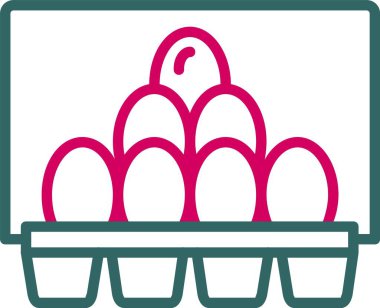 Yumurta Kutusu Vektör Simgesi Tasarımı