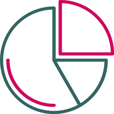 Pie Chart Vector Icon Design